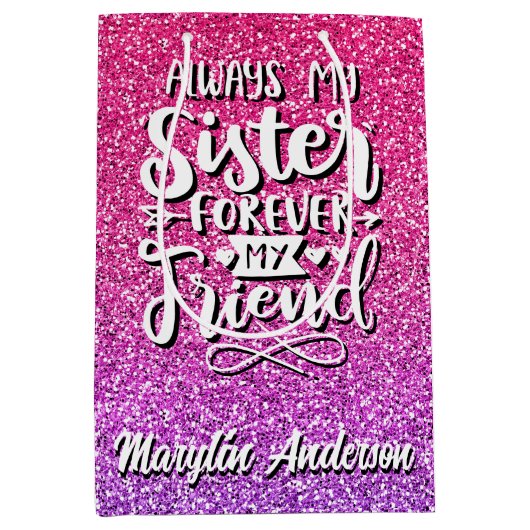 ALTIJD MIJN ZISTER VOORDAT MIJN VRIENDELIJKE TYPOG MEDIUM CADEAUZAKJE (Voorkant)