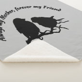 Altijd m'n moeder voor m'n vriendschap twee vogels sherpa deken (3/4)