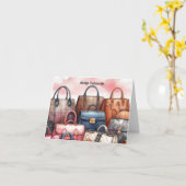 Altijd Modieuze Handtas Kaart Groet (Gele Bloem)