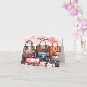 Altijd Modieuze Handtas Kaart Groet