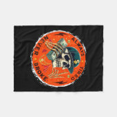 Altijd moe, nooit gebroken schedel (op de rug) fleece deken (Voorkant (Horizontaal))