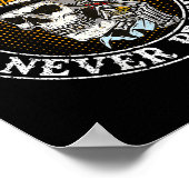 Altijd moe, nooit gebroken schedel (op de rug) poster (Hoek)