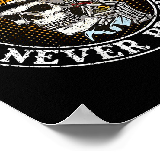 Altijd moe, nooit gebroken schedel (op de rug) poster (Hoek)