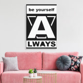 Altijd motivatie prijsopgave canvas afdruk (Insitu (Woonkamer))