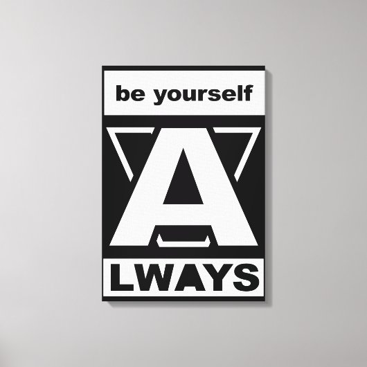 Altijd motivatie prijsopgave canvas afdruk (Voorkant)