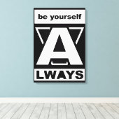 Altijd motivatie prijsopgave canvas afdruk (Insitu (Houten vloer))