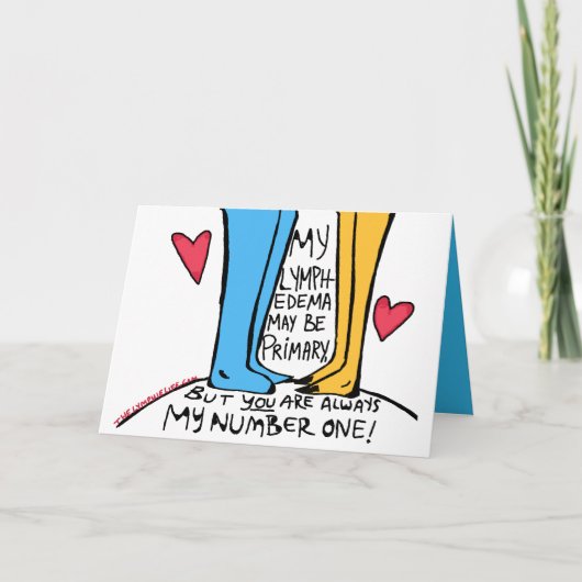 "Altijd nummer één" primair lymfoedeem Kaart (Voorkant)