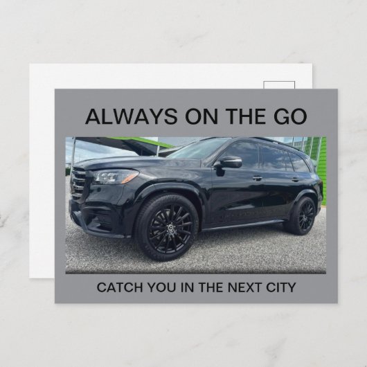 Altijd onderweg briefkaart (Voorkant / Achterkant)