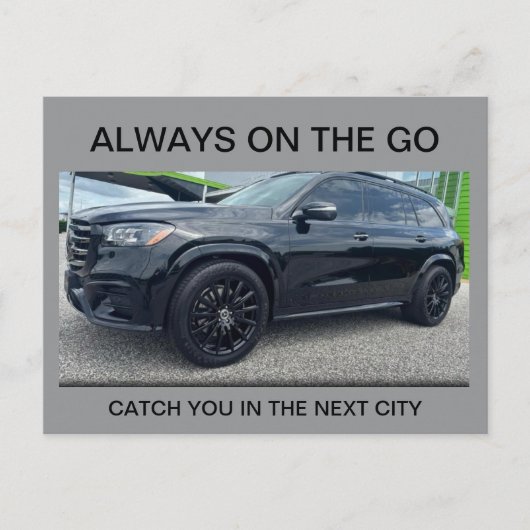 Altijd onderweg briefkaart (Voorkant)