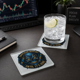 Altijd Onmogelijk Lijkt Totdat Het Is Gedaan Bitco Glazen Onderzetter