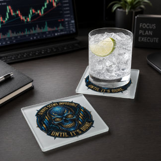 Altijd Onmogelijk Lijkt Totdat Het Is Gedaan Bitco Glazen Onderzetter