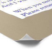 Altijd onthouden dat ik hier voor jou ben poster (Hoek)