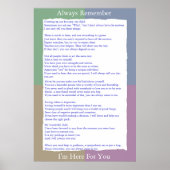 Altijd onthouden dat ik hier voor jou ben poster (Voorkant)