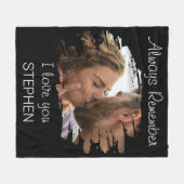 Altijd onthouden dat ik van je hou fleece deken (Voorkant (Horizontaal))