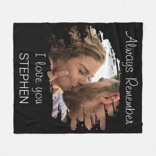 Altijd onthouden dat ik van je hou fleece deken (Voorkant (Horizontaal))