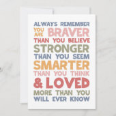 Altijd onthouden dat je braver bent feestdagenkaart (Voorkant)