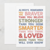 Altijd onthouden dat je braver bent feestdagenkaart (Voorkant / Achterkant)