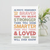Altijd onthouden dat je braver bent feestdagenkaart (Staand voorkant)