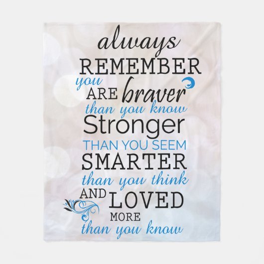 Altijd onthouden dat je braver bent fleece deken (Voorkant)