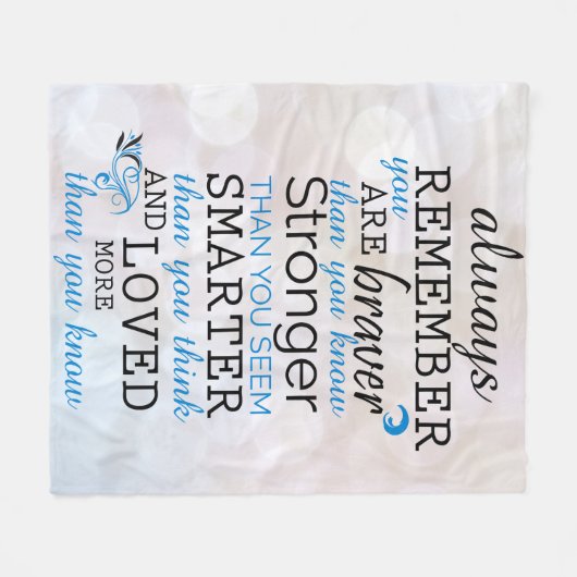 Altijd onthouden dat je braver bent fleece deken (Voorkant (Horizontaal))