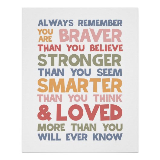 Altijd onthouden dat je braver bent perfect poster (Voorkant)