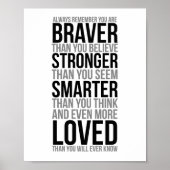 Altijd onthouden dat je braver bent poster (Voorkant)
