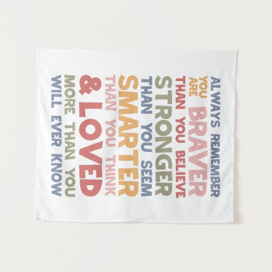 Altijd onthouden dat je braver bent wandkleed (Voorkant (horizontaal))