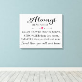 Altijd onthouden dat je van wandafdrukken gehouden canvas afdruk (Insitu (Houten vloer))