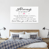 Altijd onthouden dat je van wandafdrukken gehouden canvas afdruk (Insitu (Slaapkamer))