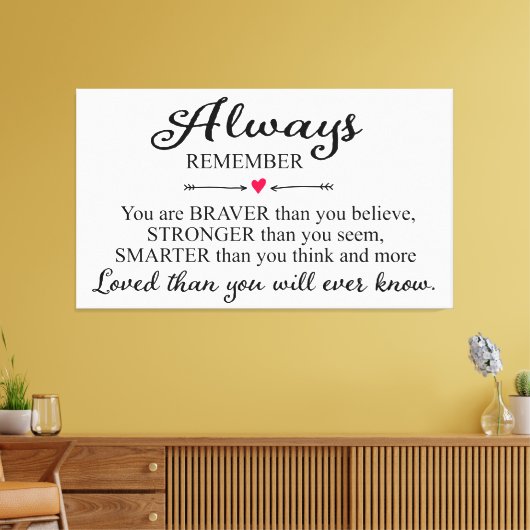 Altijd onthouden dat je van wandafdrukken gehouden canvas afdruk (Insitu (Woonkamer))