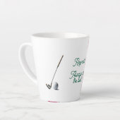 Altijd op de bal Grappig Golf Gepersonaliseerd Latte Mok (Linkerhoek)