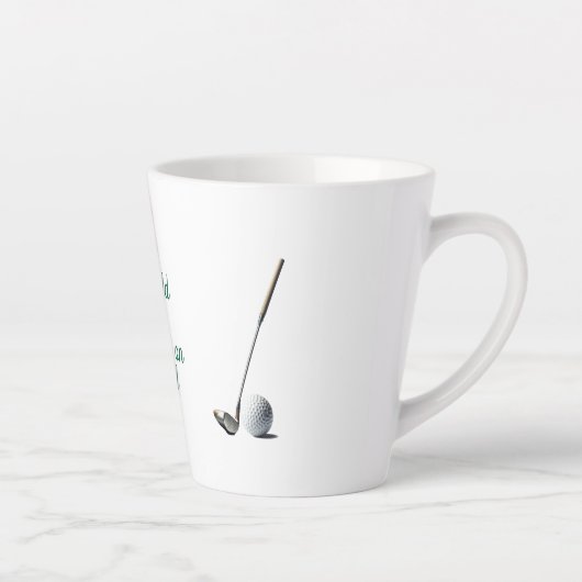 Altijd op de bal Grappig Golf Gepersonaliseerd Latte Mok (Rechts)