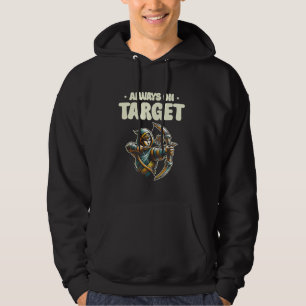 Altijd op doel boogschutter pijl boogschieten spor hoodie