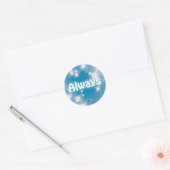 Altijd op een Blue Star Pattern Ronde Sticker (Envelop)