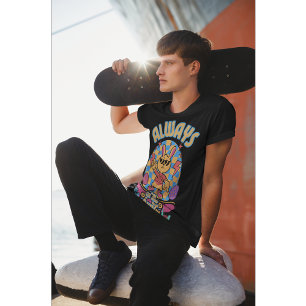 Altijd Op Jacht Skateboard Konijn T-shirt