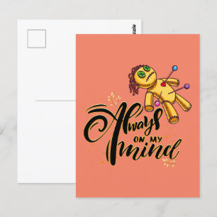 Altijd op mijn Geestige Halloween Voodoo Pop Briefkaart