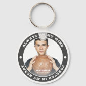 Altijd op mijn hart Moderne Eenvoudige aangepaste  Sleutelhanger (Voorkant)