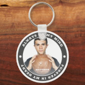 Altijd op mijn hart Moderne Eenvoudige aangepaste  Sleutelhanger (Voorkant)