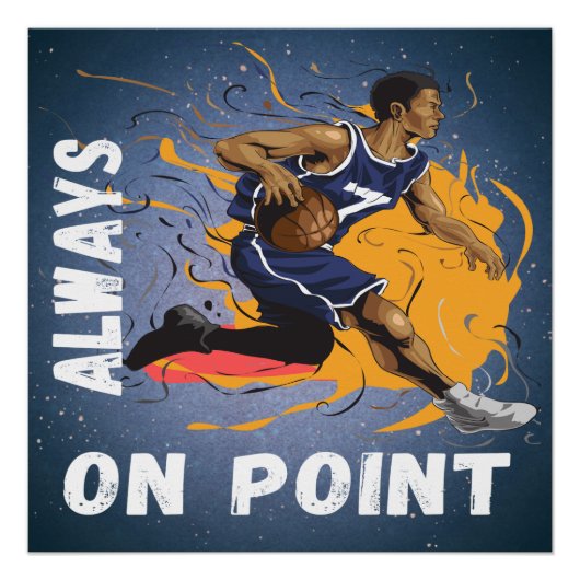Altijd op punt basketbal perfect poster (Voorkant)