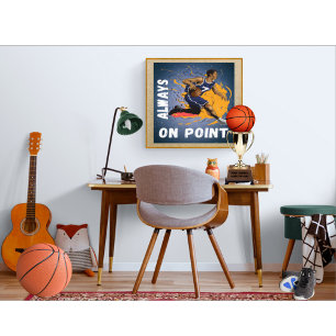 Altijd op punt basketbal perfect poster