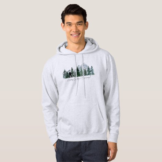 Altijd op zoek naar en het verkennen van Mannen Hoodie (Voorkant volledig)