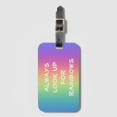 Altijd op zoek naar regenbogen bagagelabel (Voorkant (verticaal))