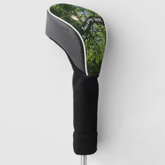 Altijd op zonlicht door bomen Inspirerend hopen Golfheadcover (Schuin)