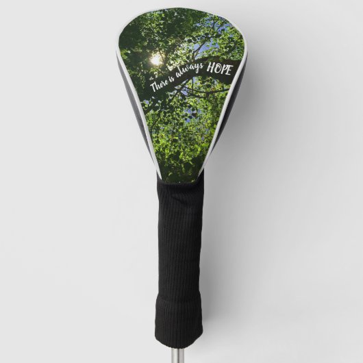 Altijd op zonlicht door bomen Inspirerend hopen Golfheadcover (Voorkant)