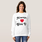 Altijd opgeven trui (Voorkant volledig)