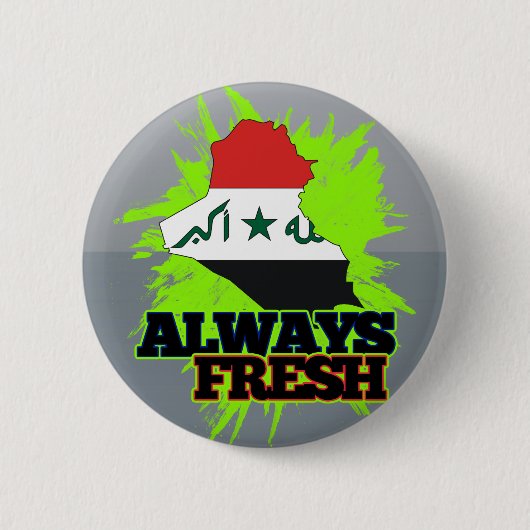 Altijd opnieuw Irak Ronde Button 5,7 Cm (Voorkant)