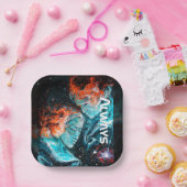 Altijd over het ruimtevernevelpaar papieren bordje (Feest)