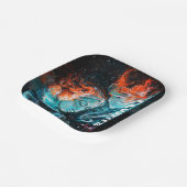 Altijd over het ruimtevernevelpaar papieren bordje (Gebogen)