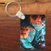 Altijd over het ruimtevernevelpaar sleutelhanger (Voorkant)