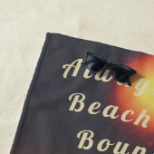 Altijd Paars rood met een band Strandlaken (In situ)